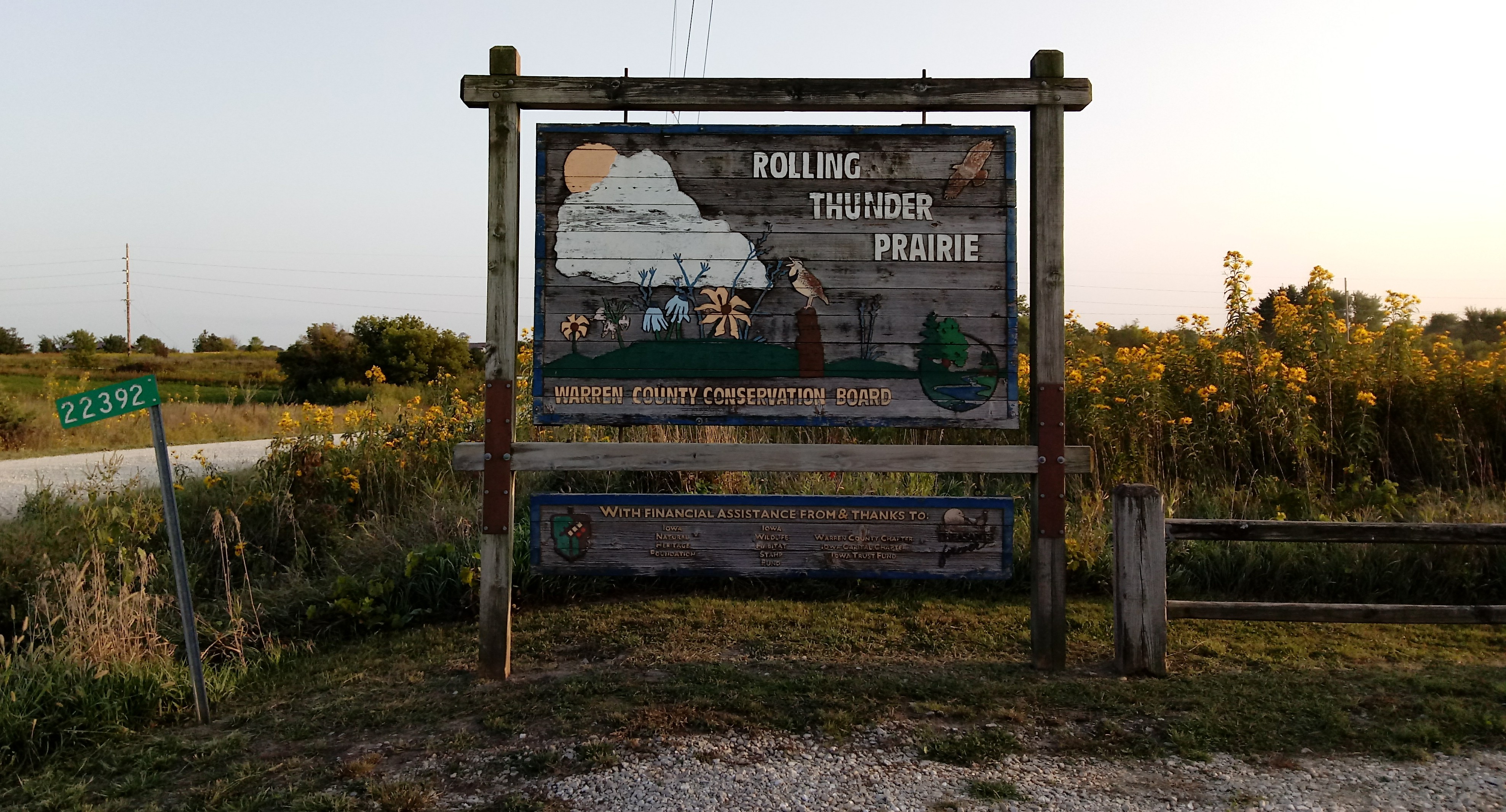 Rolling Thunder Prairie Park sign