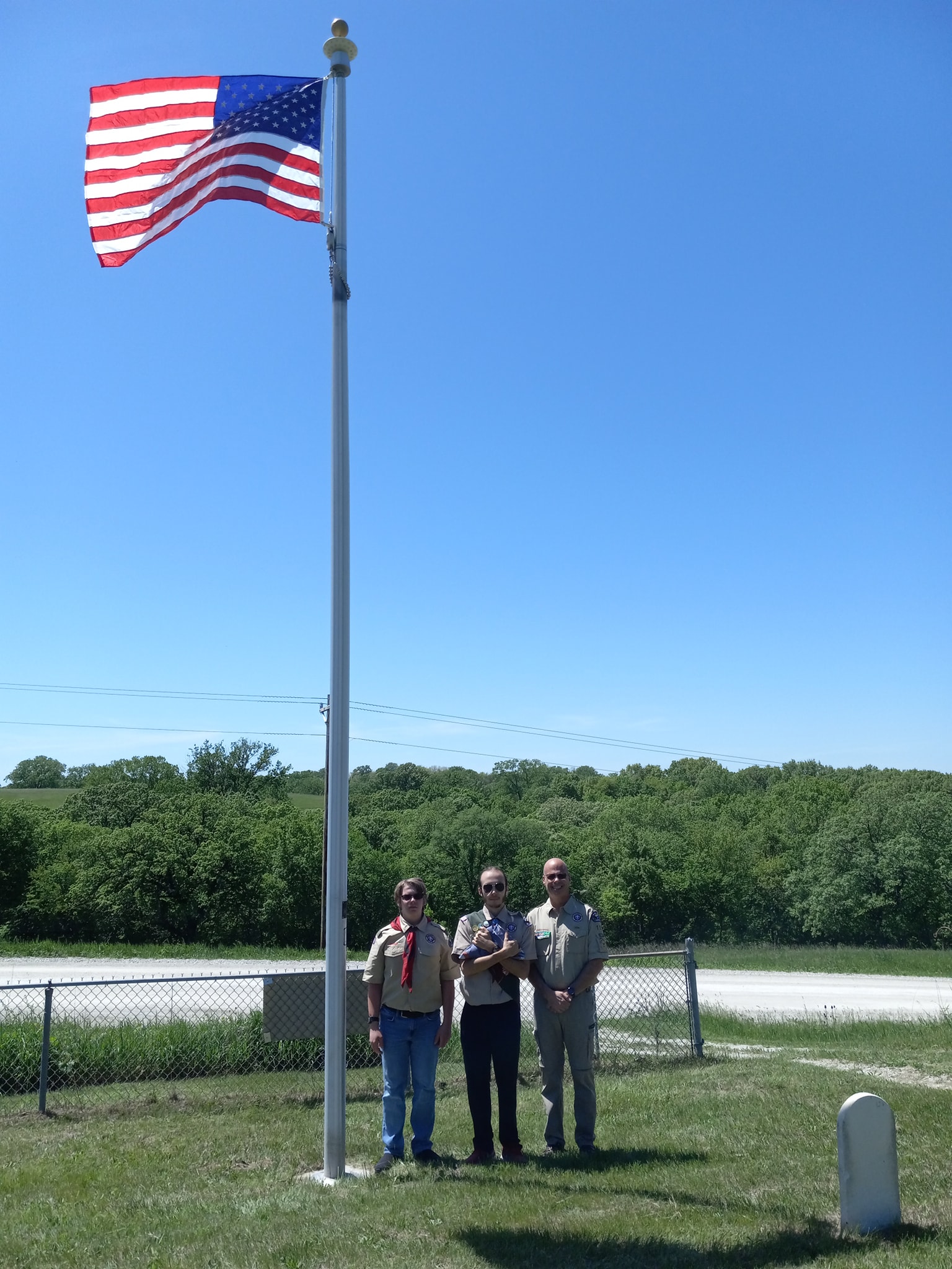 New flag at Indian Valley Cemetery.  Photo courtesy of: Kimberly Smith
